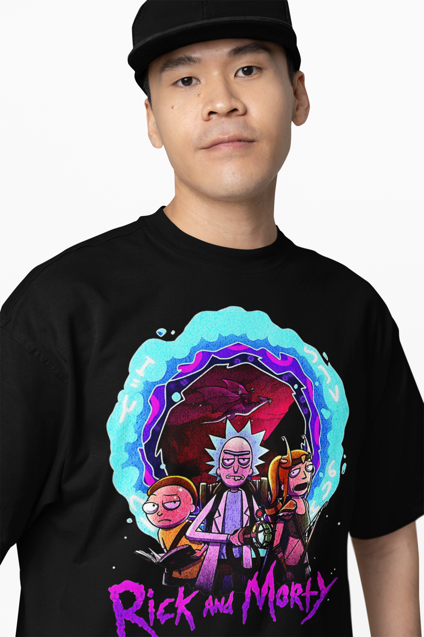 Rick Morty Warrior Oversized T-Shirts Graphic Streetwear Tee