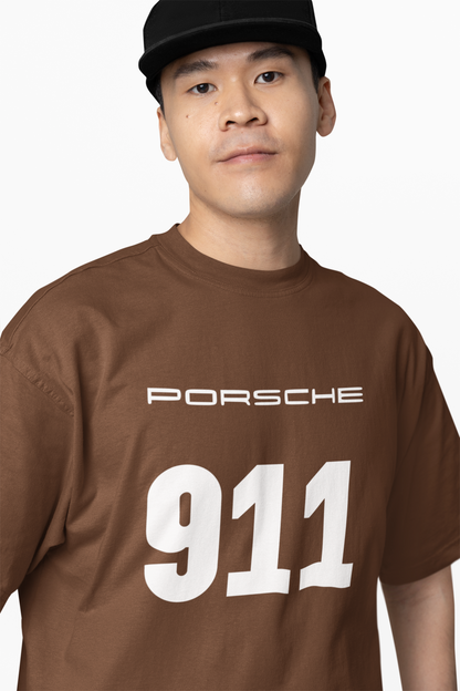 Porsche 911 Oversized T-Shirt for Racing Streetwear Style Tee
