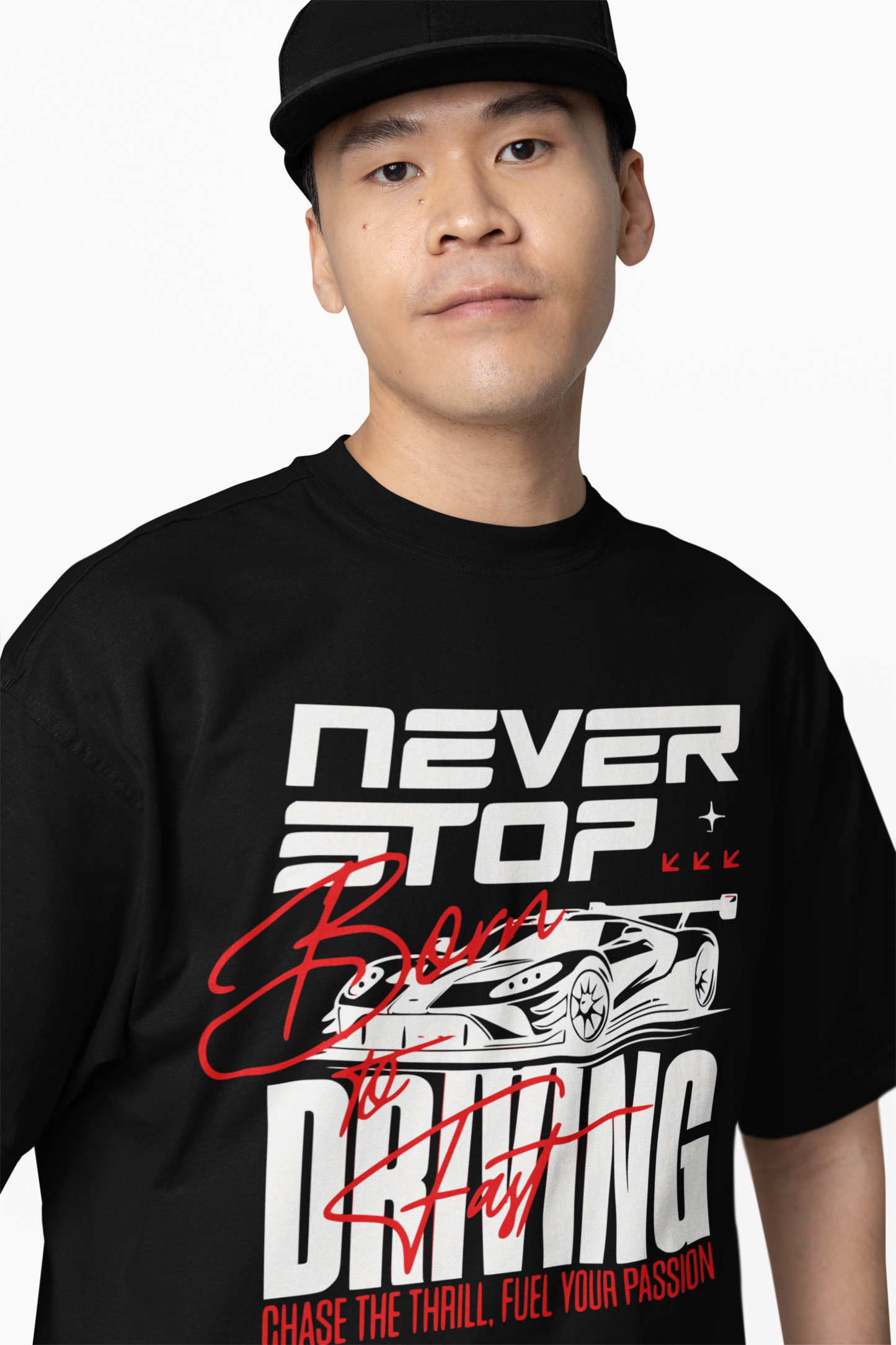 Born Driving Oversized T-Shirts Bold Moto Streetwear Style