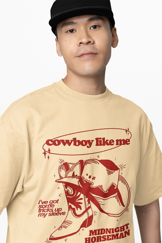Cowboy Graphic Oversized T-Shirt Western Streetwear Style