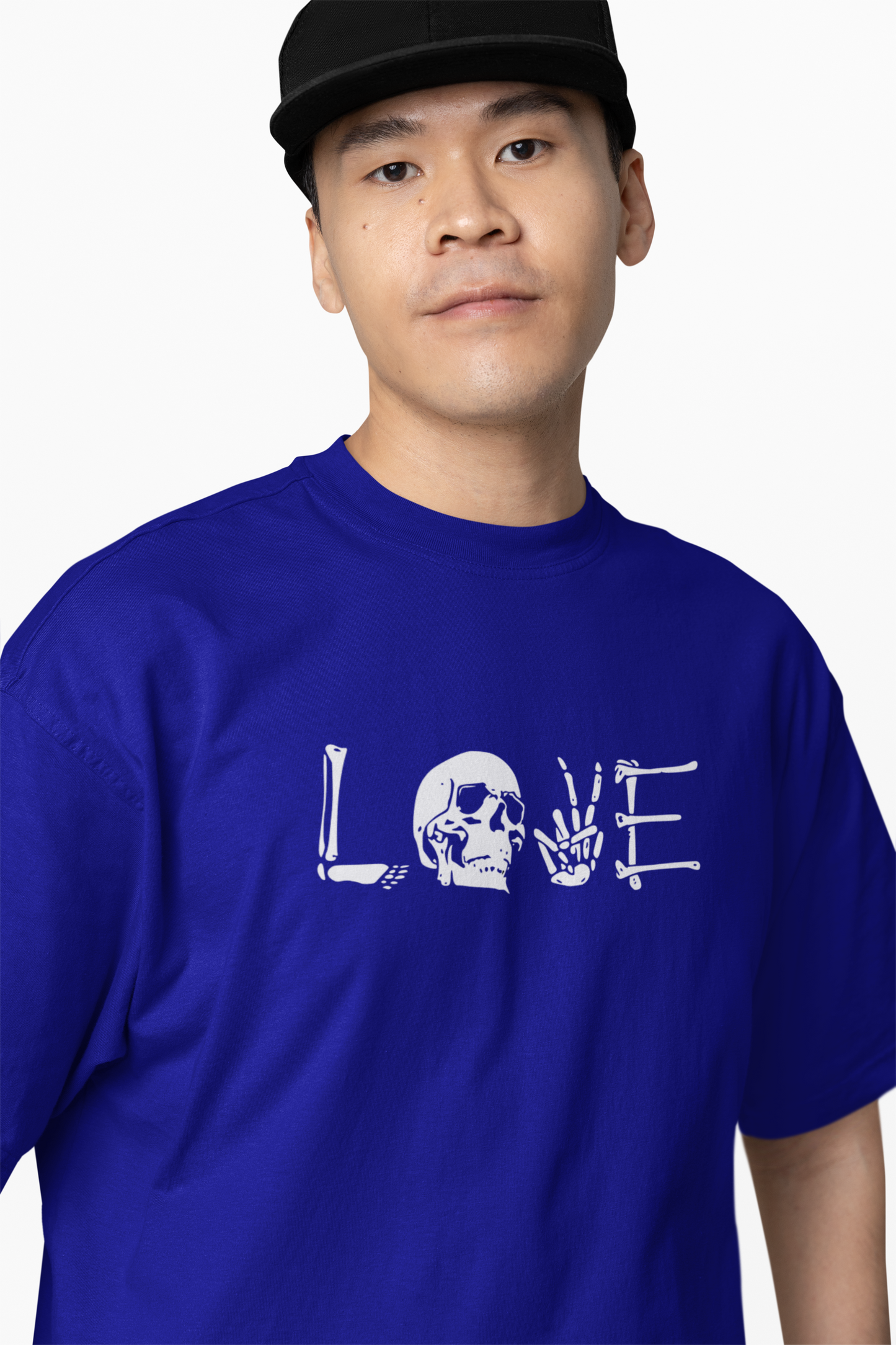 Skeleton Love Oversized T-Shirts Trendy Love Skeleton Design