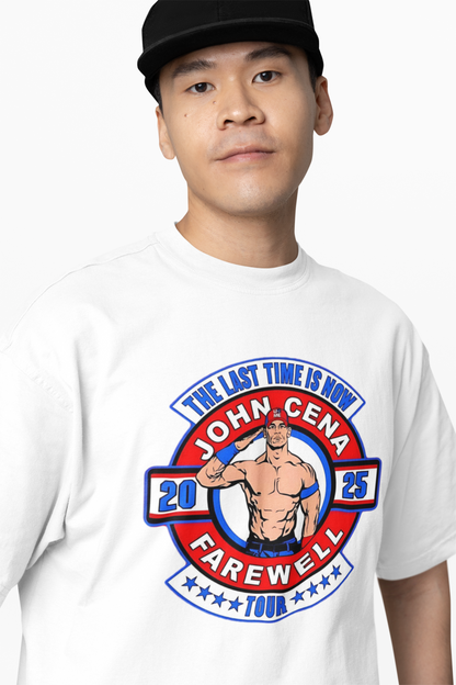 John Cena Farewell Oversized T-Shirts Bold Wrestling Design