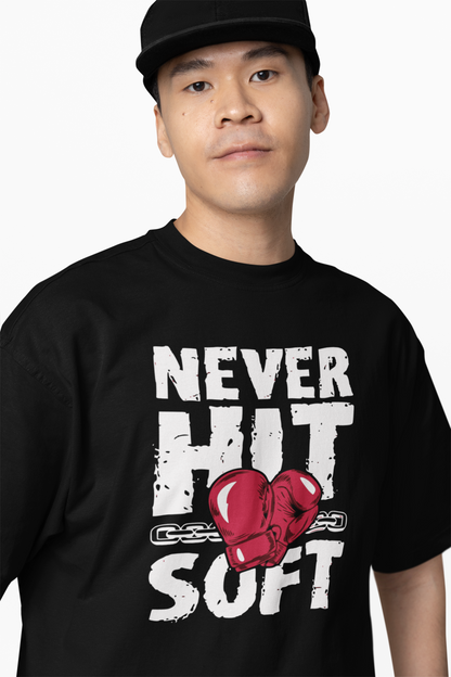 Never Hit Soft Oversized T-Shirts Trendy Unisex Wear Look