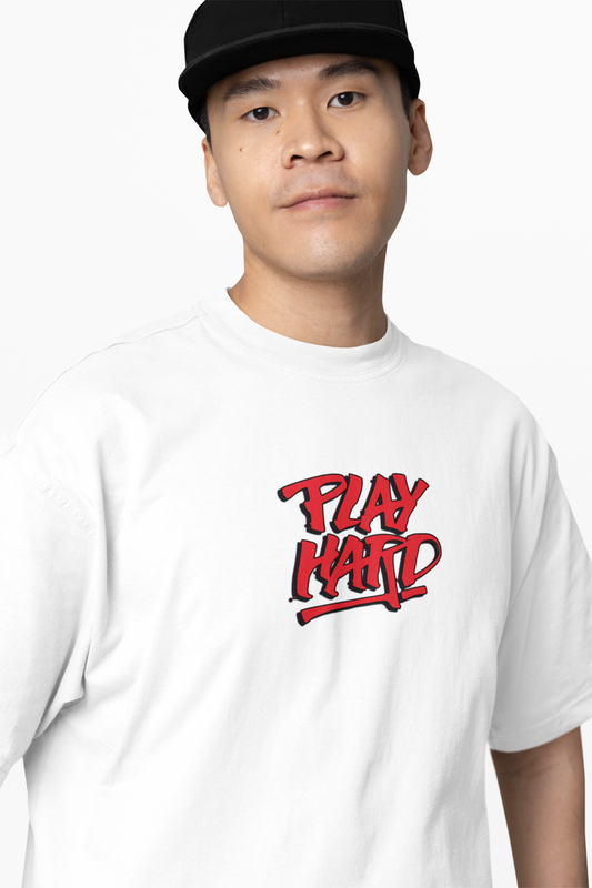 Badminton Play Hard Oversized T-Shirt