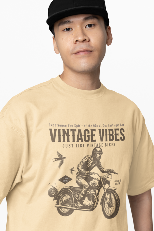 Vintage Vibes Oversized T-Shirt for Trendy Casual Streetwear