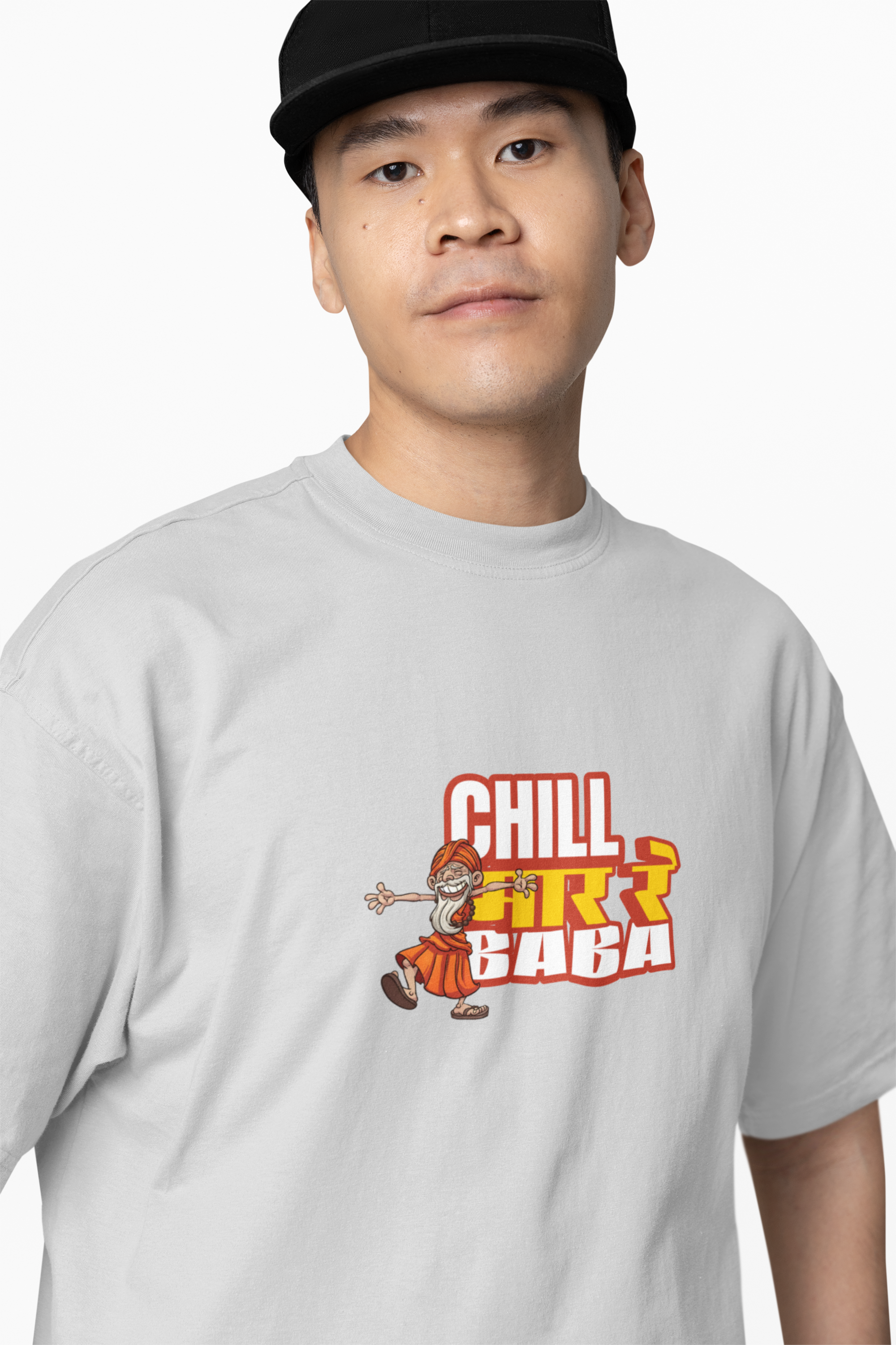 Chill Mar Re Baba Marathi Oversized T-Shirt