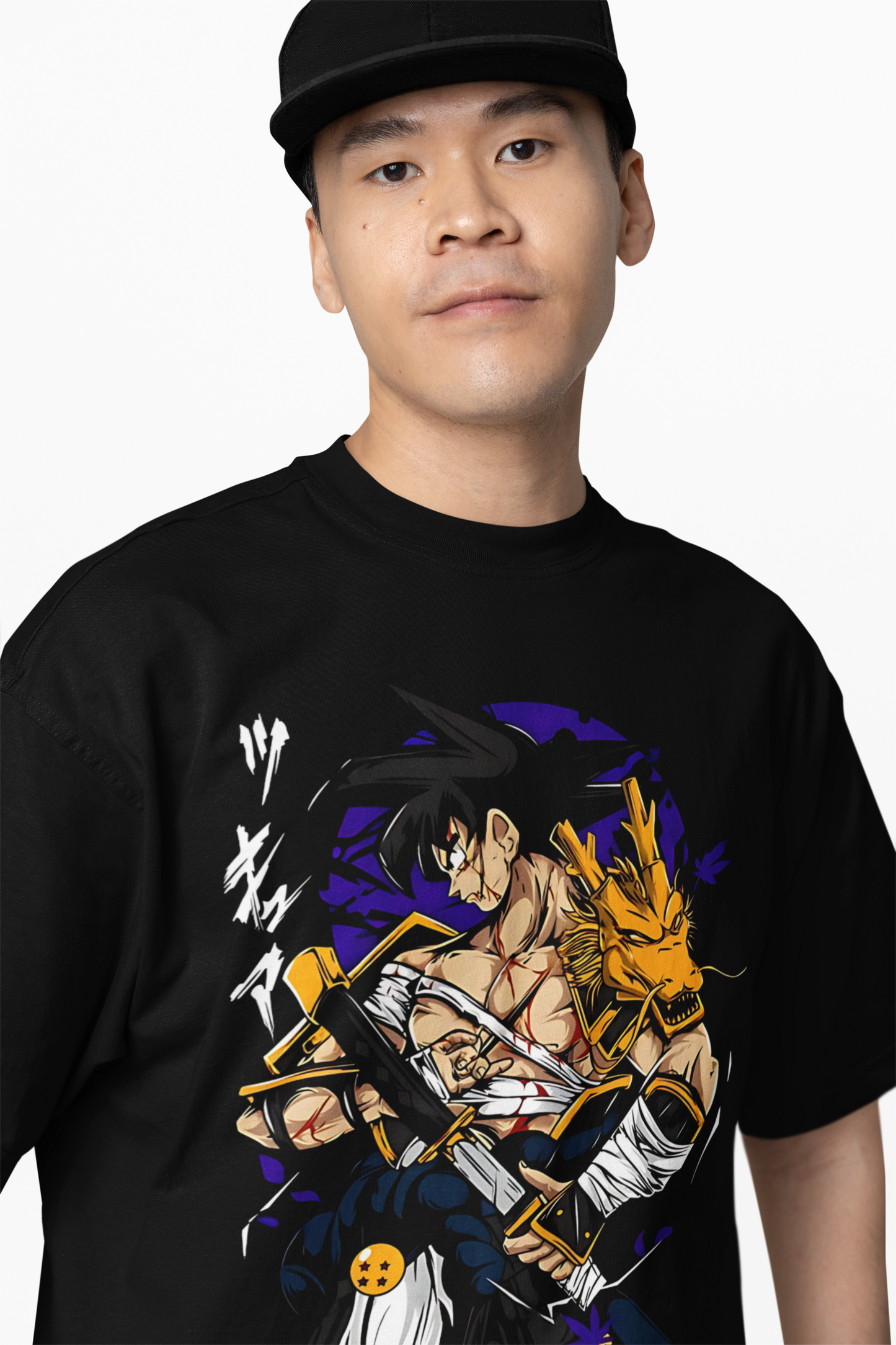 Goku and Vegeta Oversized T-Shirt Saiyan Duo Anime T-Shirts