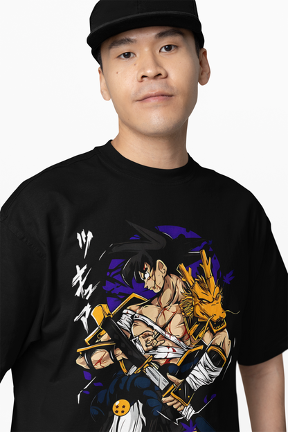 Goku and Vegeta Oversized T-Shirt Saiyan Duo Anime T-Shirts