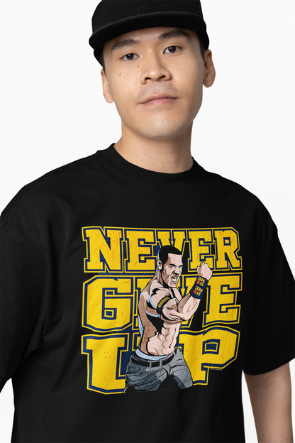 Never Give Up Oversized T-Shirts – Bold & Inspirational