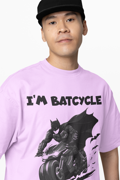 I'M Batcycle T-Shirt Oversized Fit with Bold Batcycle Design