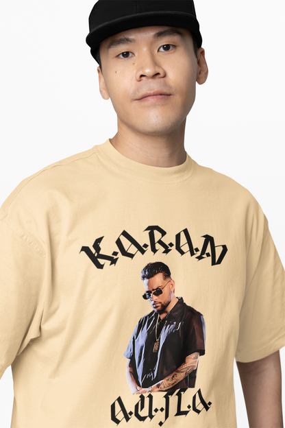 Karan Aujla Portrait Oversized T-Shirt Streetwear Fashion Tee