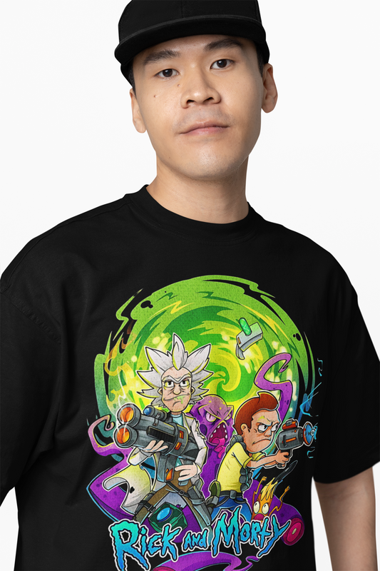 Rick and Morty Fighter Oversized T-Shirts – Bold Sci-Fi Style