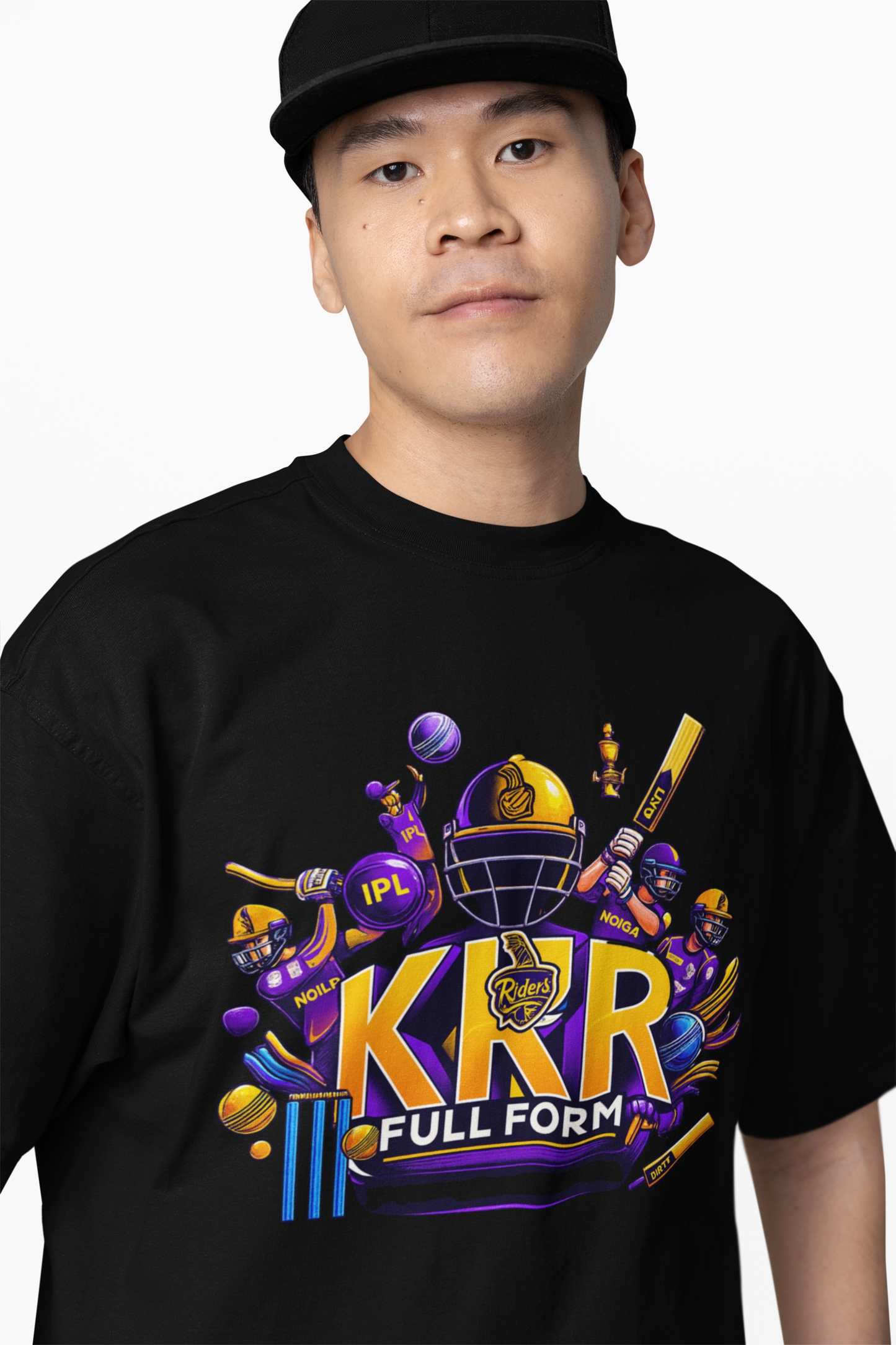 KKR Full Form Team Oversized T-Shirts