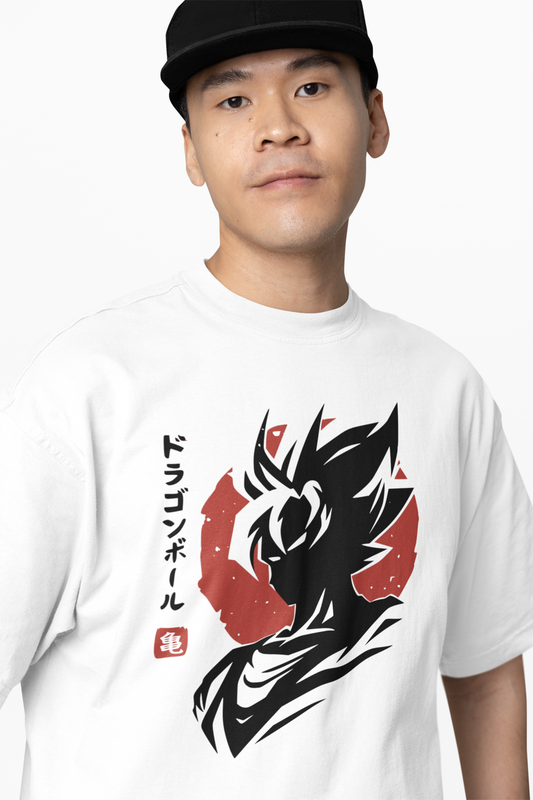 Red Sun Backdrop Oversized T-Shirts