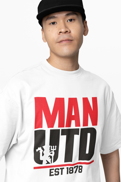Man UTD Oversized T-Shirts – Bold Football Fan Graphic Tee