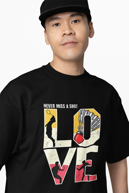 Love Badminton Oversized T-Shirt