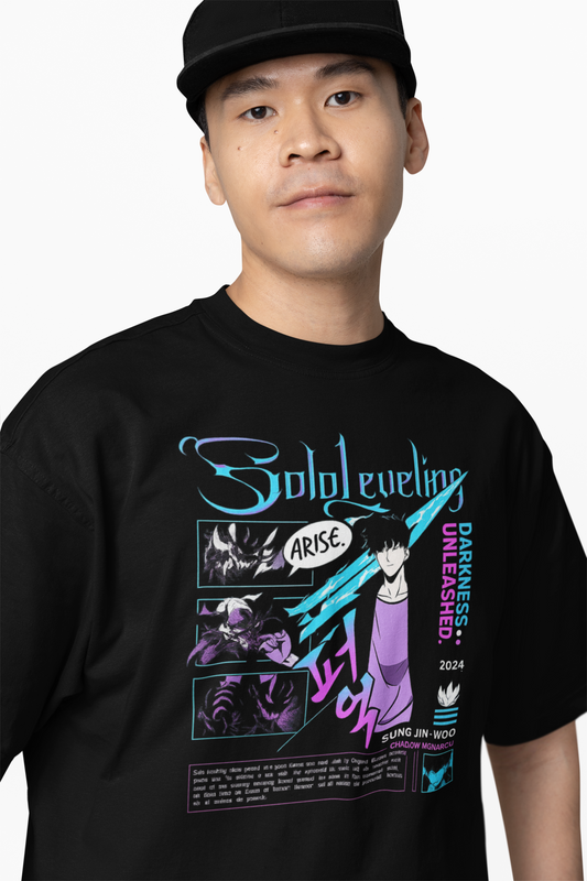 Darkness Unleashed Oversized T-Shirts Dark Anime Streetwear