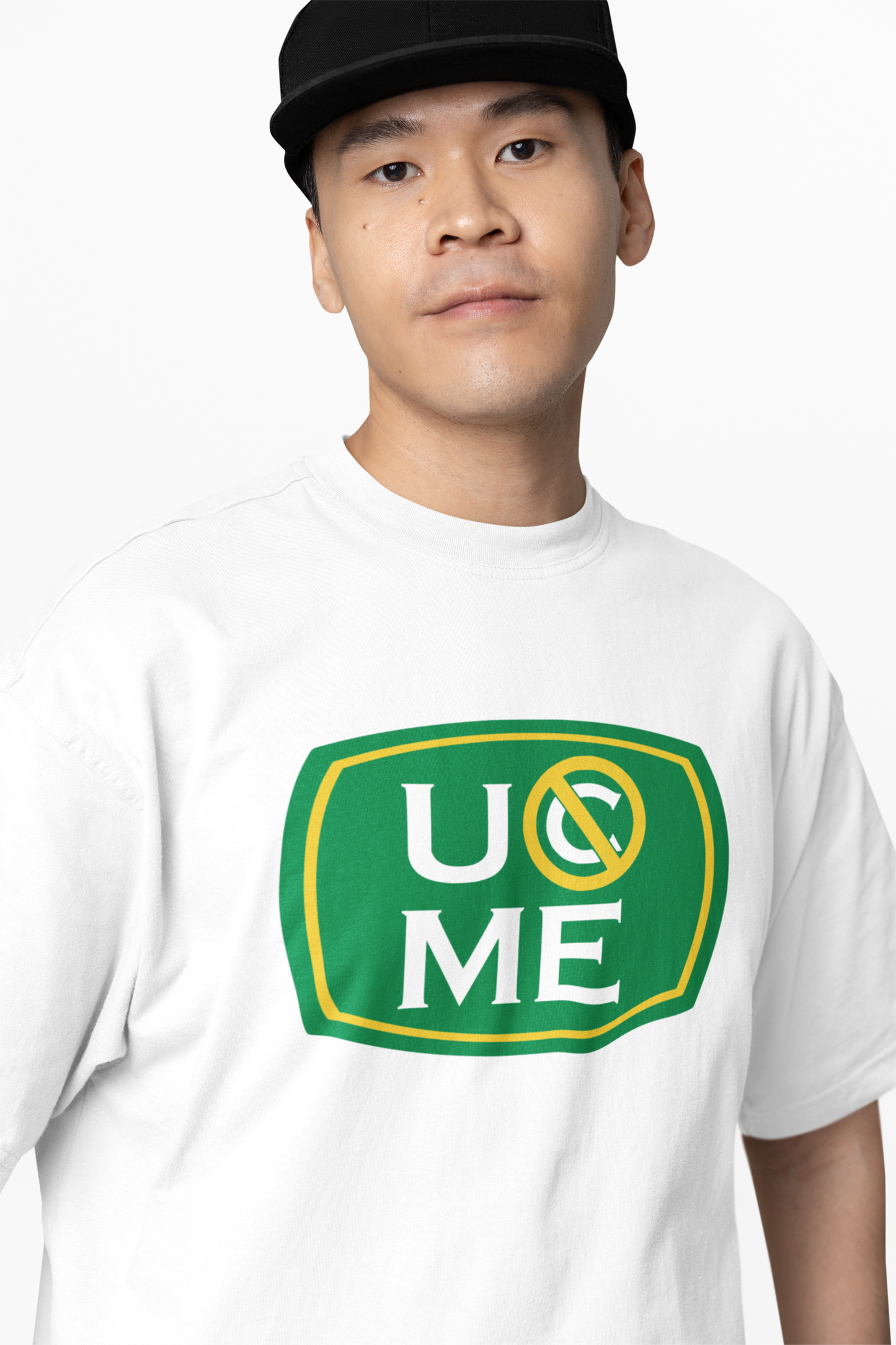 WWE UCME White Oversized T-Shirt for Bold Wrestling Fan Style