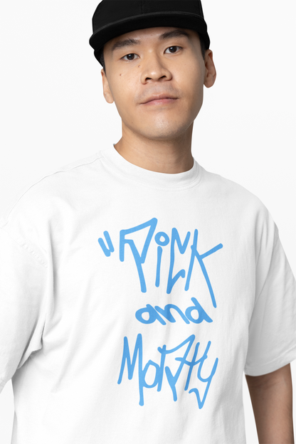 Rick Morty Text Oversized T-Shirts for Bold Streetwear