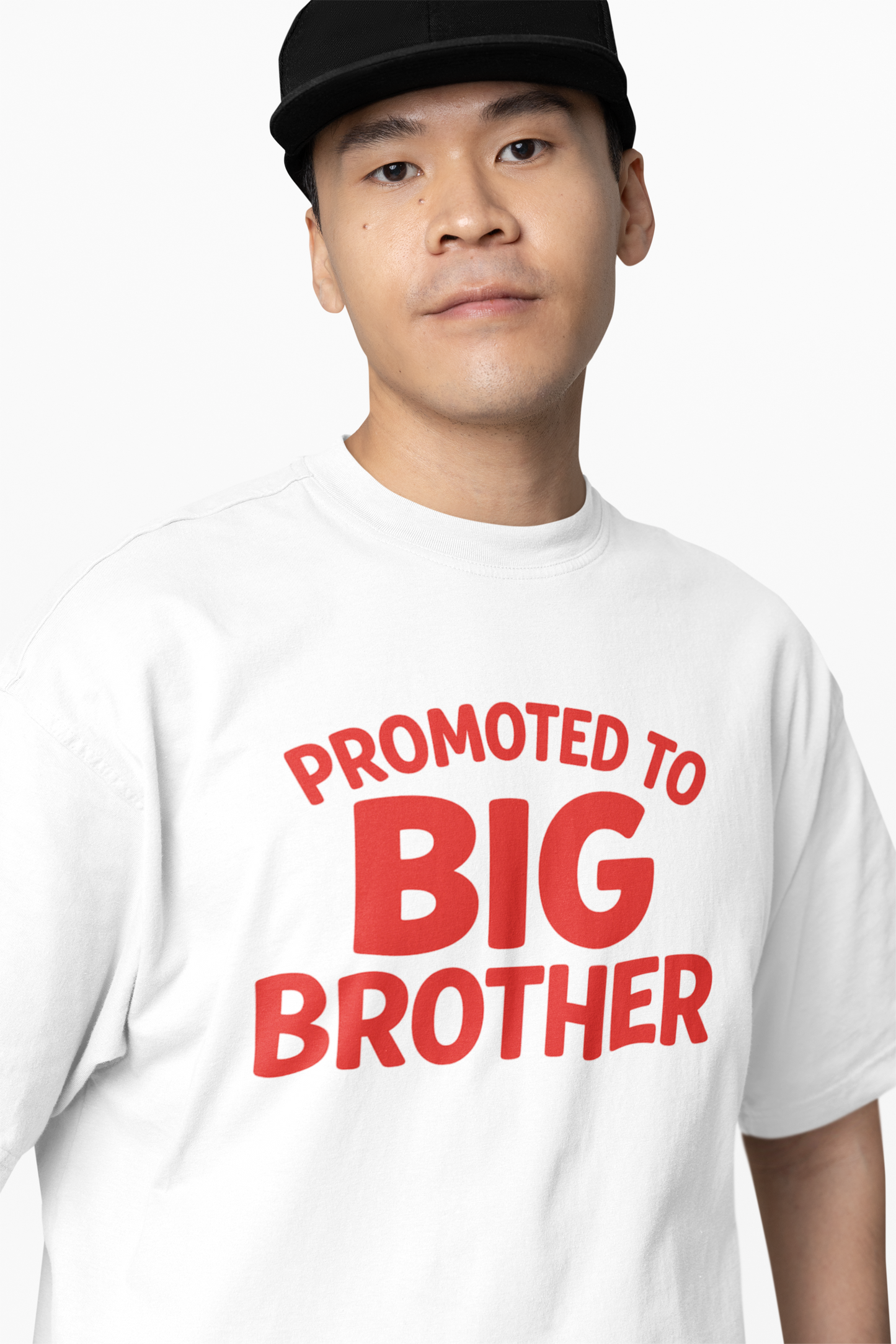 Promoted Big Brother White Oversized T-Shirt Casual Wear Tees