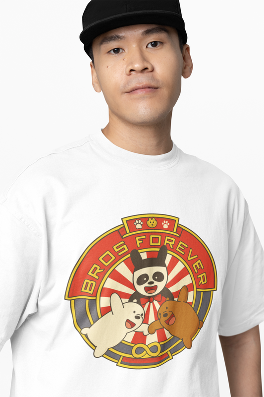Bros Forever Oversized T-Shirts Friendship Streetwear