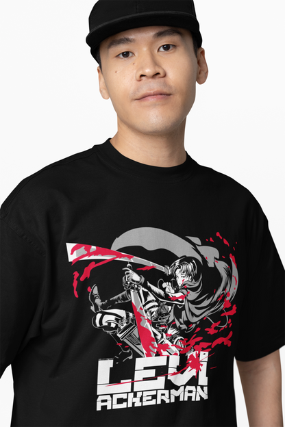 Ackerman Oversized T-Shirt Men Stylish Anime Streetwear