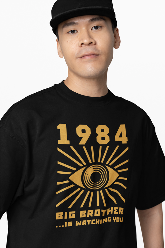 Watching You Oversized T-Shirts Bold Graphic Streetwear Tee