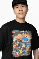 John Cena Never Give Up Oversized T-Shirts Bold Wrestling Style