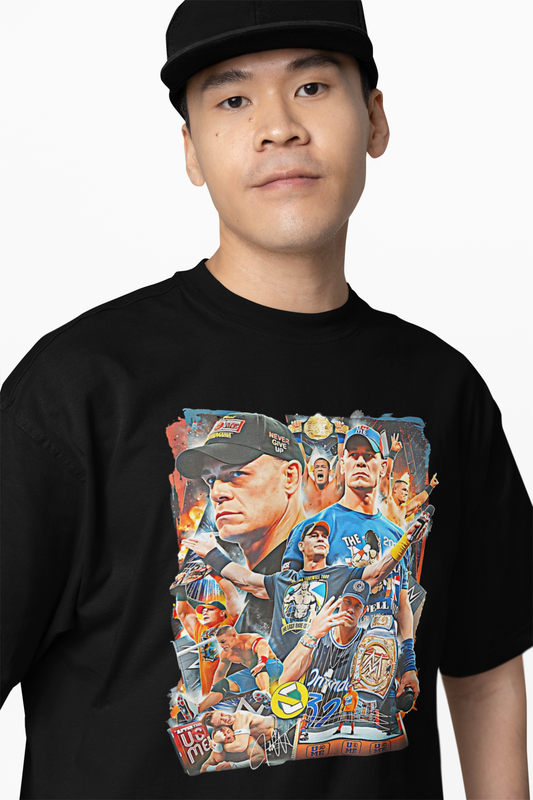 John Cena Never Give Up Oversized T-Shirts
