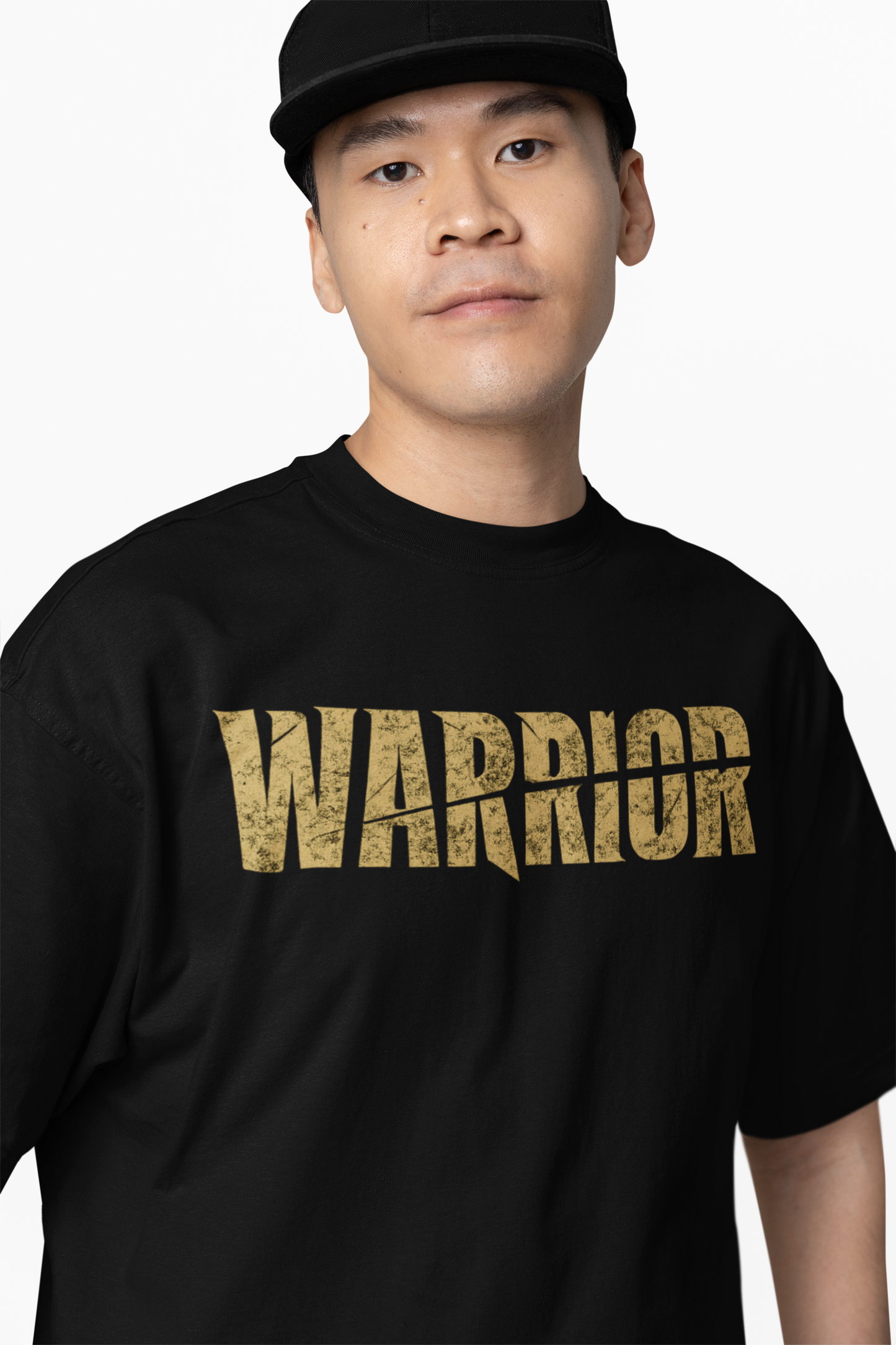 Warrior Cut Oversized T-Shirts Bold Graphic Streetwear Style