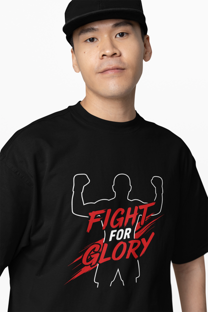 UFC Fight Or Glory Oversized T-Shirt for Fight Fan Streetwear
