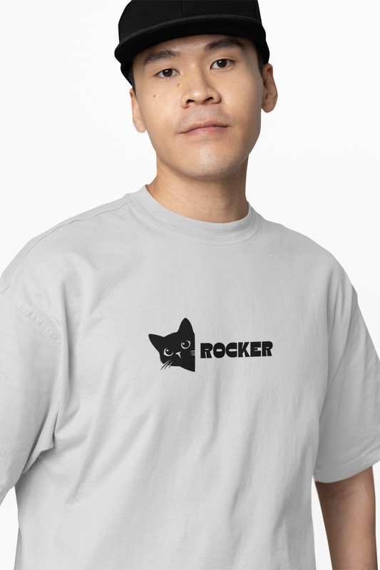 Rockstar Cat Oversized T-Shirt