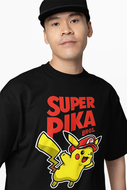 Super Pika Oversized T-Shirt for Fun Anime Streetwear Looks