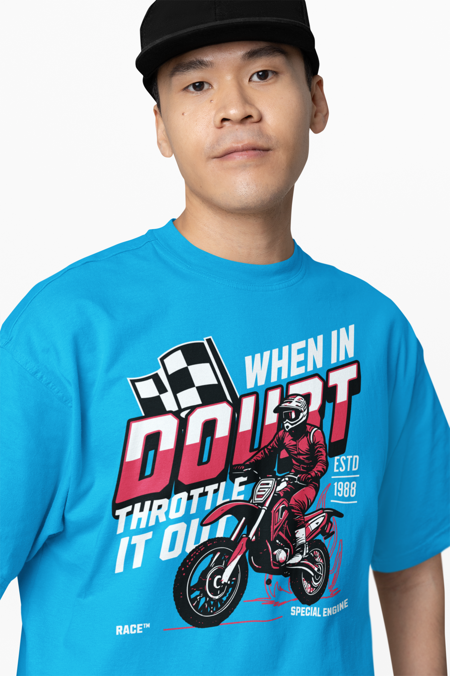 Dirt Bike Oversized T-Shirts Bold Moto Streetwear for Riders