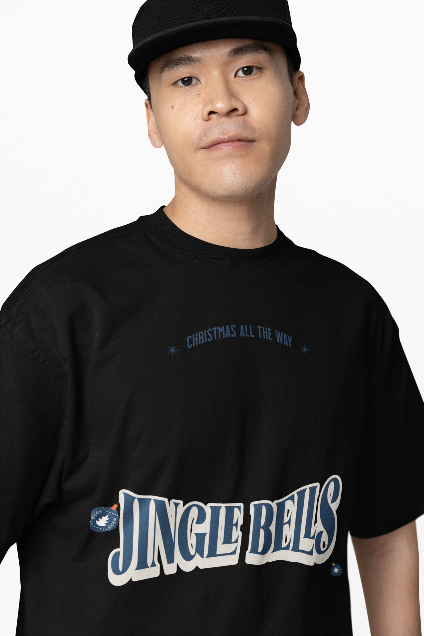 Jingle Bells Oversized T-Shirts Festive Streetwear Style
