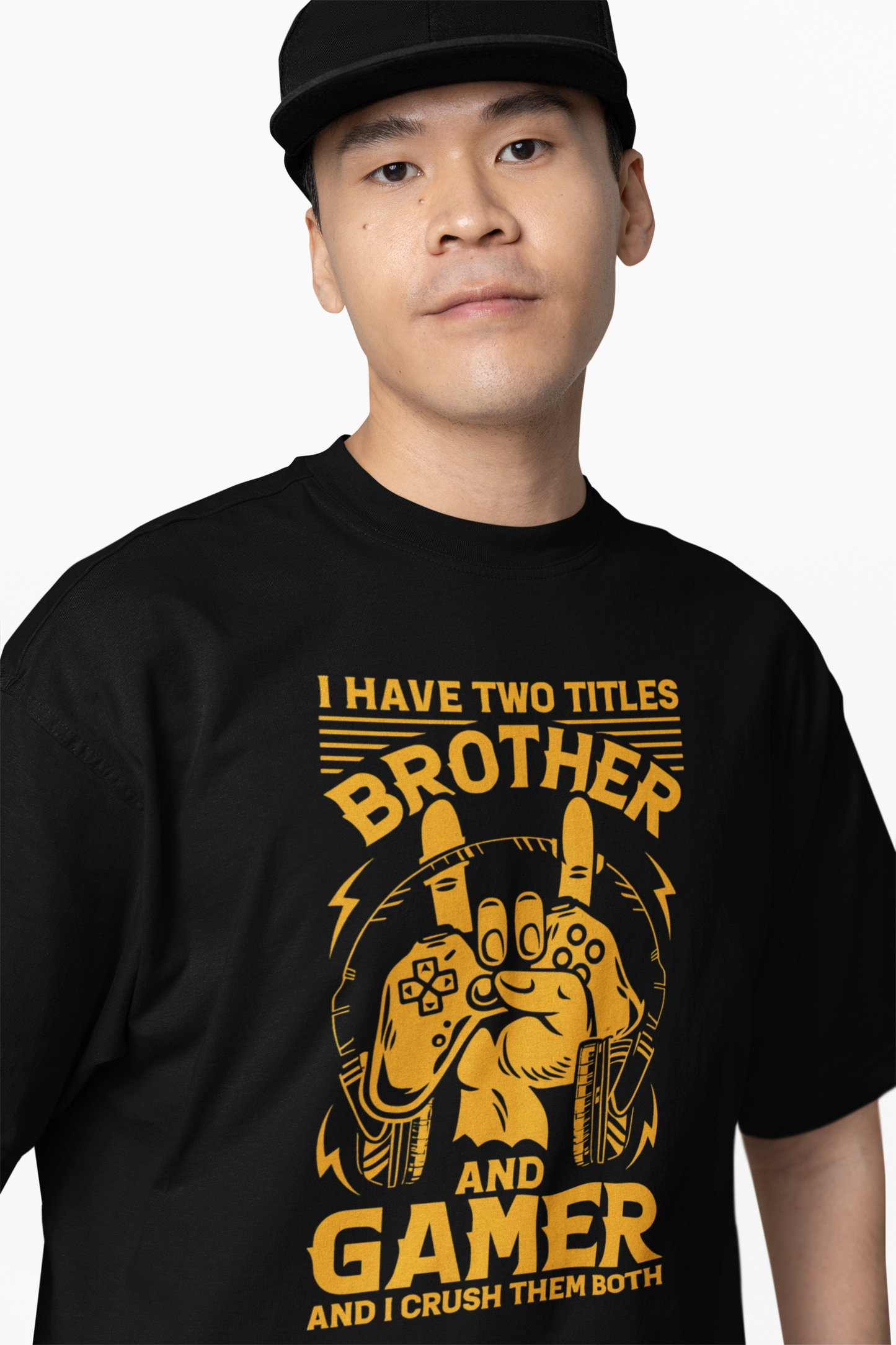 Gamer Brother Oversized T-Shirts Cool Casual Streetwear