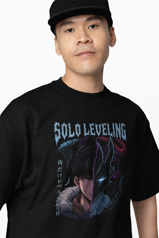 Sung Jin Woo Oversized T-Shirts Solo Leveling Streetwear