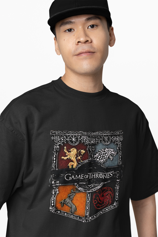 Seven Kingdoms Oversized T-Shirts Graphic Streetwear Tee