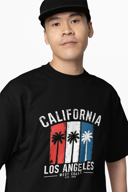 Angeles Coast Oversized T-Shirts Casual Streetwear Style