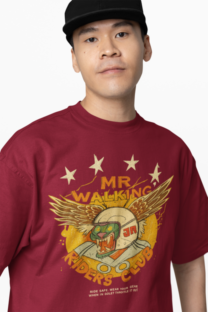 Bikers Club Oversized T-Shirts Bold Rider Streetwear Style