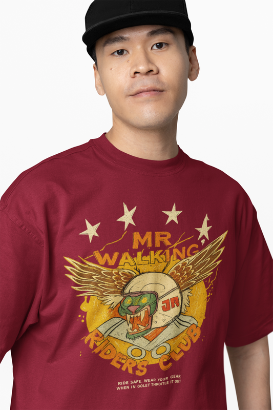 Bikers Club Oversized T-Shirts Bold Rider Streetwear Style