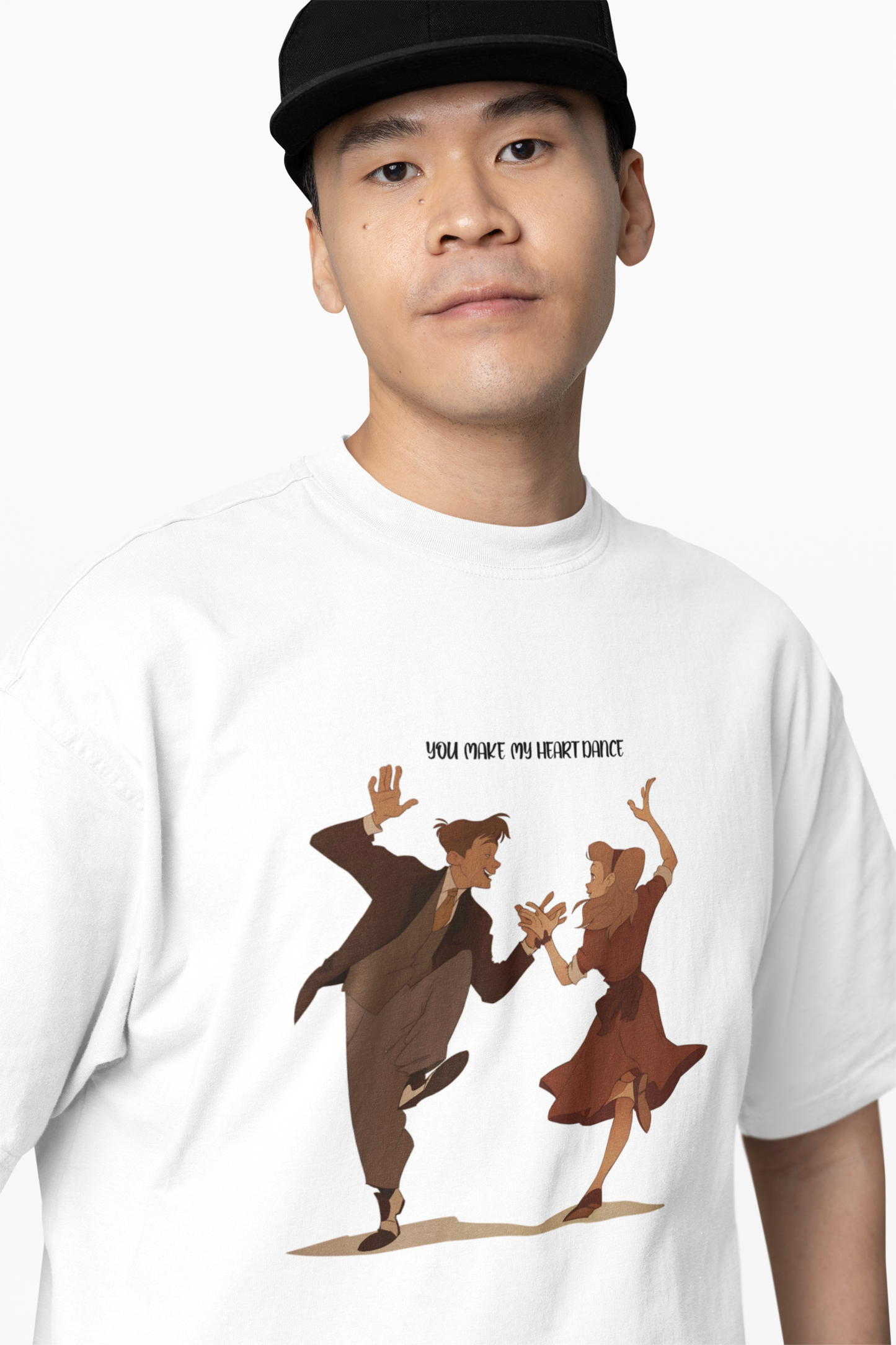 Dancing Couple Oversized T-Shirts Express Love & Every Move
