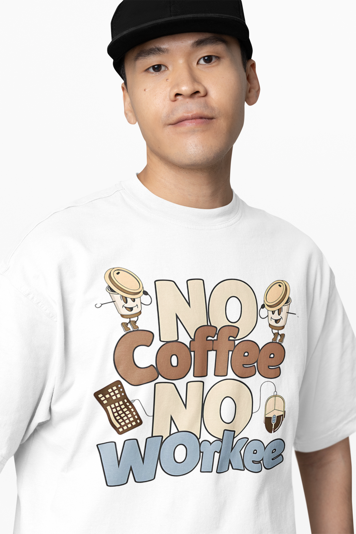 No Coffee No Work Oversized T-Shirts