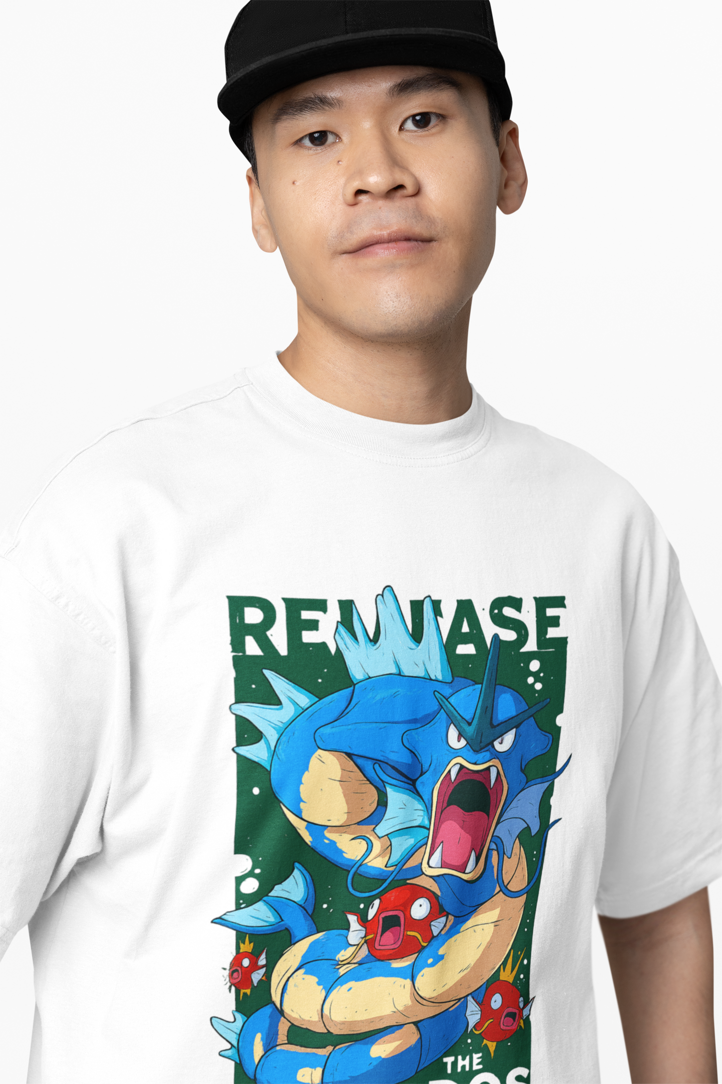 Pokemon Gyarados White Oversized T-Shirt – Modern Streetwear