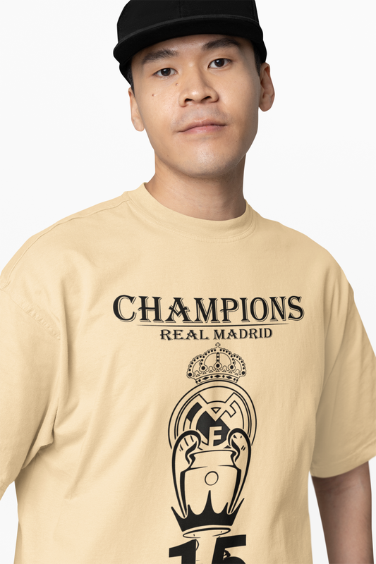 Madrid 15 Champions Oversized T-Shirt – Bold Football Tee