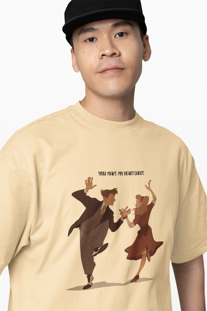 Dancing Couple Oversized T-Shirts Express Love & Every Move