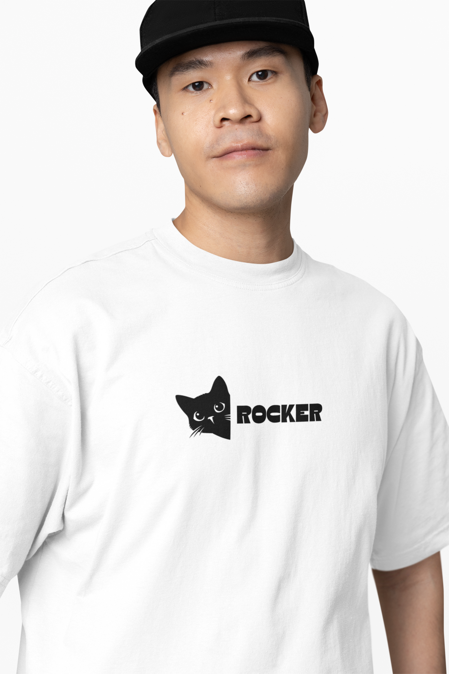 Rockstar Cat Oversized T-Shirt