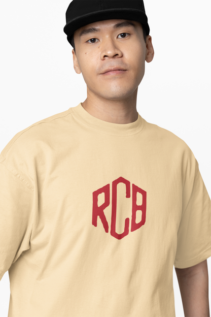 Red Hex RCB Logo Oversized T-Shirt