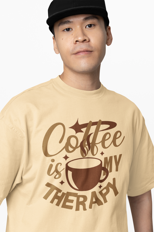 Coffee Therapy Oversized T-Shirts