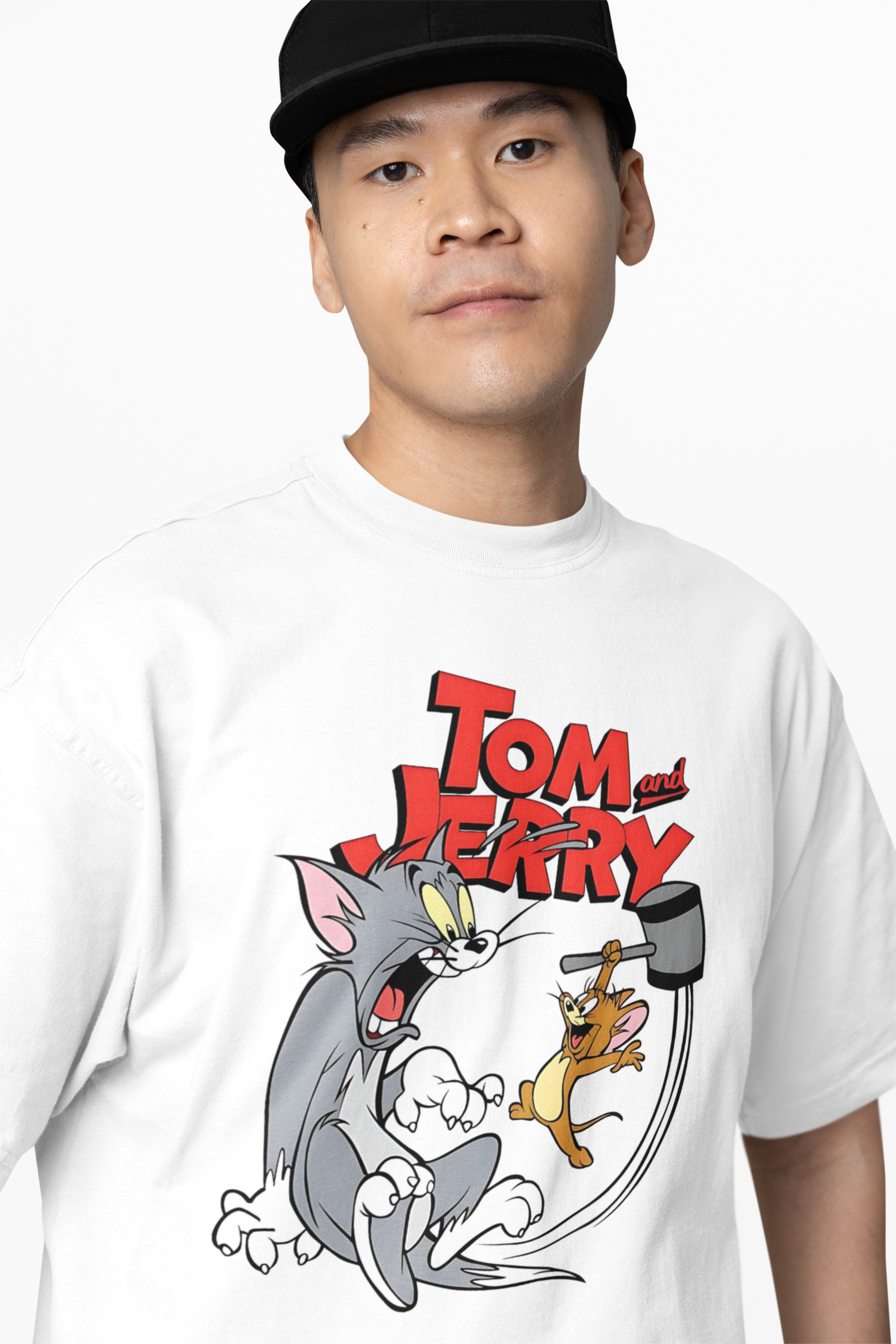 Tom And Jerry Cartoon Oversized T-Shirts